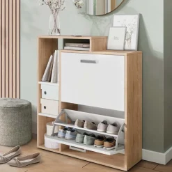 Schuhkipper Orlando Sonoma 2 Teile, mit Spiegel Vicco