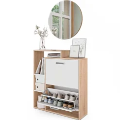 Schuhkipper Orlando Sonoma 2 Teile, mit Spiegel Vicco