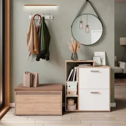 Schuhkipper Orlando Sonoma 2 Teile, mit Sitzbank Vicco