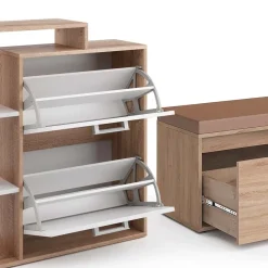 Schuhkipper Orlando Sonoma 2 Teile, mit Sitzbank Vicco