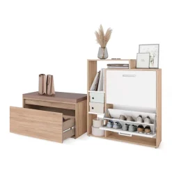 Schuhkipper Orlando Sonoma 2 Teile, mit Sitzbank Vicco