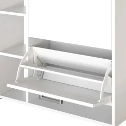 Schuhkipper Orlando Weiß 2 Teile, mit Spiegel Vicco