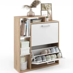 Schuhkipper Orlando Weiß/Sonoma 24.5 x 90 cm Vicco