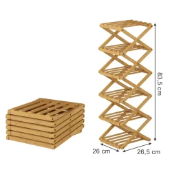Schuhregal Ziggy Bambus 26 x 83.5 cm mit 6 Fächern Vicco