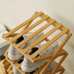 Schuhregal Ziggy Bambus 26 x 52 cm mit 4 Fächern Vicco