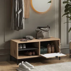 Schuhschrank Eliza Viking Oak 100 x 45 cm mit Klapptür Vicco