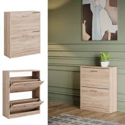 Schuhschrank Gizmo Sonoma 59 x 72.5 cm 2 Fächern Vicco