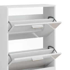 Schuhschrank Gizmo Weiß Hochglanz 59 x 72.5 cm 2 Fächern Vicco