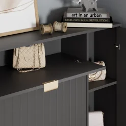 Schuhschrank Helge Schwarz 108 x 107.5 cm Vicco