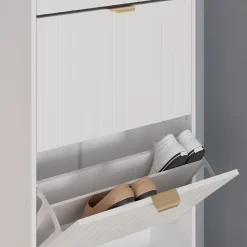 Schuhschrank Helge Weiß 60 x 166.7 cm 4 Fächer Vicco