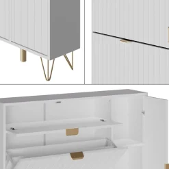 Schuhschrank Helge Weiß 108 x 107.5 cm Vicco