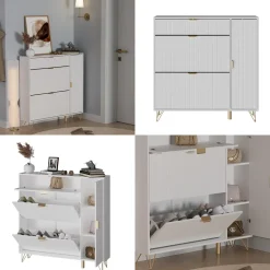 Schuhschrank Helge Weiß 108 x 107.5 cm Vicco