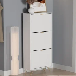 Schuhschrank Helge Weiß 60 x 128.5 cm 3 Fächer Vicco