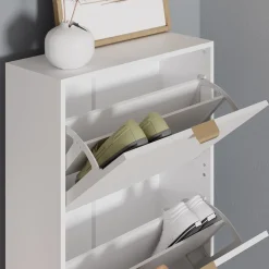 Schuhschrank Helge Weiß 60 x 128.5 cm 3 Fächer Vicco