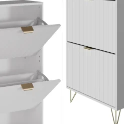 Schuhschrank Helge Weiß 60 x 128.5 cm 3 Fächer Vicco