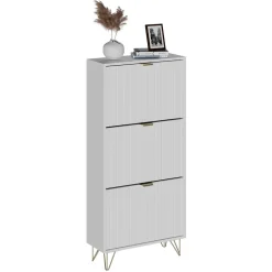 Schuhschrank Helge Weiß 60 x 128.5 cm 3 Fächer Vicco