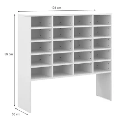 Schuhschrank Hermia Weiß 104 x 99 cm Vicco