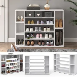 Schuhschrank Levin Weiß 116.2 x 87.4 cm Vicco