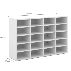 Schuhschrank Lysander Weiß 104 x 65.5 cm Vicco