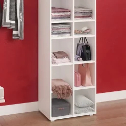 Schuhschrank Paris Weiß 52.4 x 183.3 cm 22 Fächer Vicco