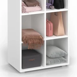 Schuhschrank Paris Weiß 52.4 x 183.3 cm 22 Fächer Vicco