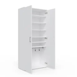 Schuhschrank Torge Weiß 80 x 178 cm Vicco