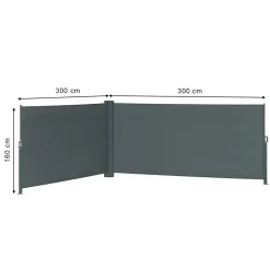 Seitenmarkise Anthrazit 300 x 160 cm OK-Living