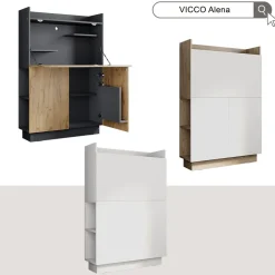 Sekretär Schreibtisch Alena Weiß 85 x 27 cm Vicco