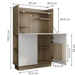 Sekretär Schreibtisch Alena Sonoma 85 x 27 cm Vicco