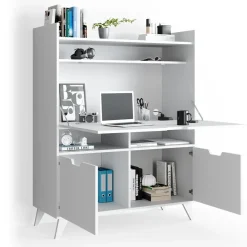 Sekretär Schreibtisch Berdi Weiß 110 x 45 cm Vicco