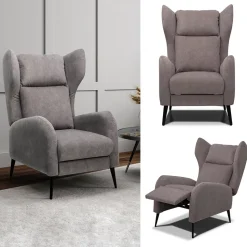 Sessel Chelsea Grau mit Liegefunktion Vitalispa