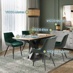 Sideboard Eliza Weiß 42 x 81 cm mit 7 Schubladen Vicco