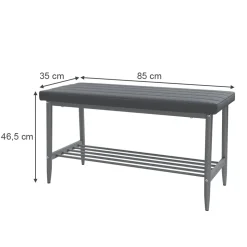 Sitzbank Grand Grau 85 x 35 cm Vicco