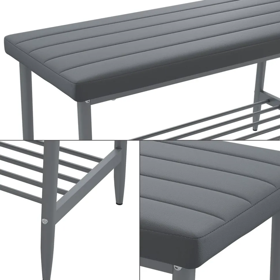 Sitzbank Grand Grau 85 x 35 cm Vicco