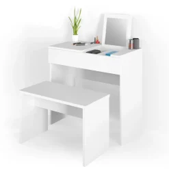 Sitzbank Weiß 70 cm für Schminktisch Vicco