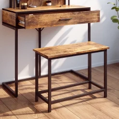 Sitzbank Fyrk Antikholz 60 cm für Schminktisch Vicco