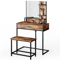 Sitzbank Fyrk Antikholz 60 cm für Schminktisch Vicco