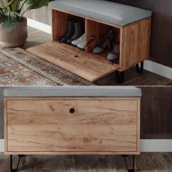 Sitzbank Siri Goldkraft Eiche 80 x 46 cm Vicco