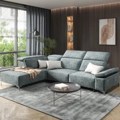 Sofa L Form James Grau 301 x 218 cm Linke Ecke Vitalispa