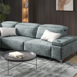 Sofa L Form James Grau 301 x 218 cm Linke Ecke Vitalispa