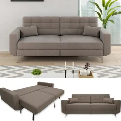 Sofa York Braun 230 cm Vitalispa
