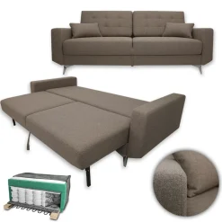 Sofa York Braun 230 cm Vitalispa