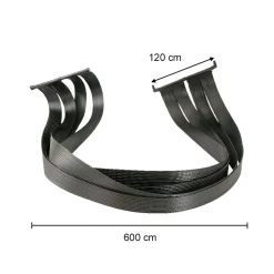 Solarheizung Schwarz 600 x 120 cm OK-Living