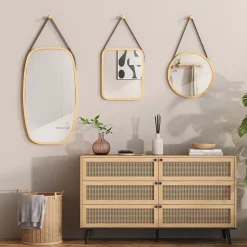 Spiegel Mirno Bambus 38 x 1.5 cm mit verstellbarem Gurt Vicco