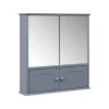 Spiegelschrank Bianco Grau 56 x 58 cm Vicco