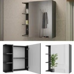 Spiegelschrank Fynn Anthrazit 62 x 64 cm Vicco