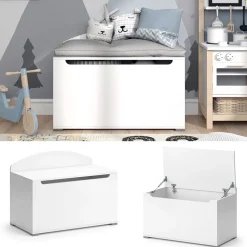 Spielzeugtruhe Arno Weiß 85 x 63.7 cm mit Deckel Vicco