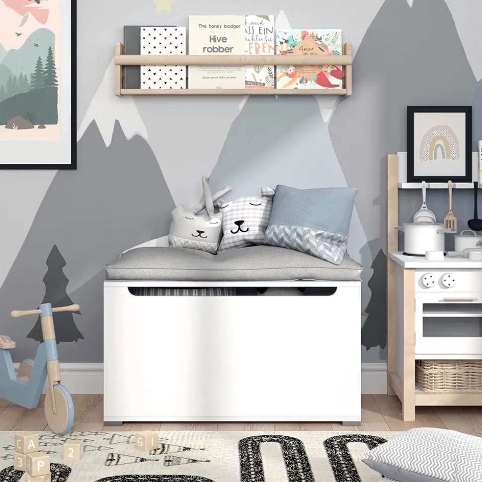 Spielzeugtruhe Arno Weiß 85 x 63.7 cm mit Deckel Vicco