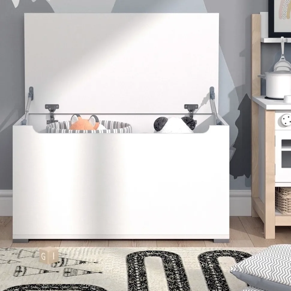 Spielzeugtruhe Arno Weiß 85 x 63.7 cm mit Deckel Vicco