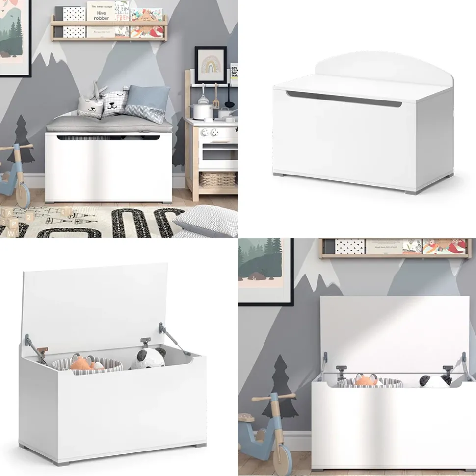 Spielzeugtruhe Arno Weiß 85 x 63.7 cm mit Deckel Vicco